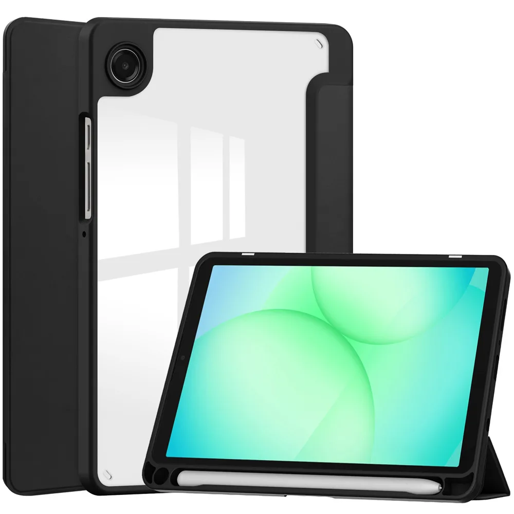 Acrylic Back Stand Tablet Case with Pencil Holder