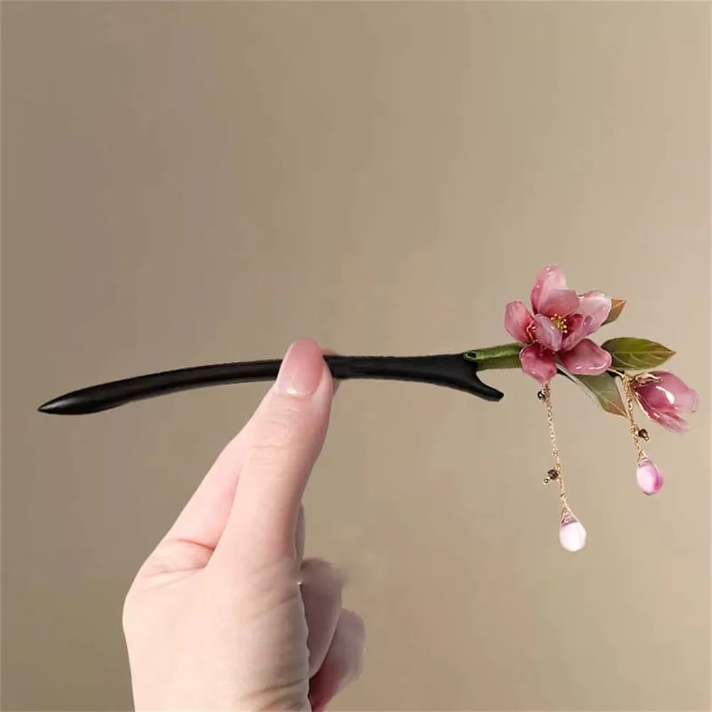 New Tassel Chinese Style Hairpin Lotus Flower Handmade Women's Hairpin Ancient Style Lotus Flower Hair Sticks Women