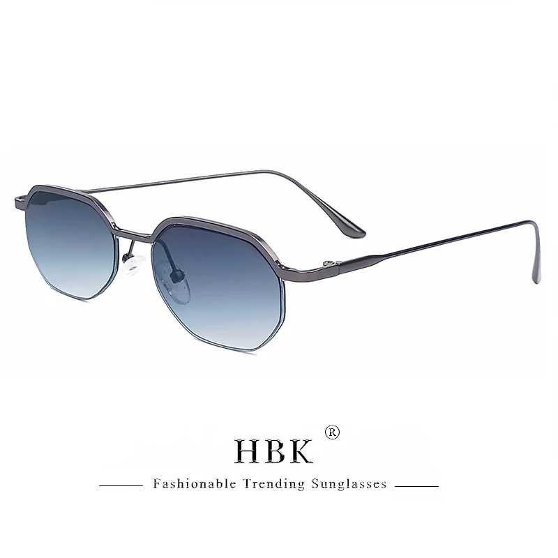 Hbk neue Retro kleine Rahmen Sonnenbrille Männer polygonale Gläser Sonnenbrille Frauen Aktivitäten Reise Party Brillen Frauen Sommer Stil
