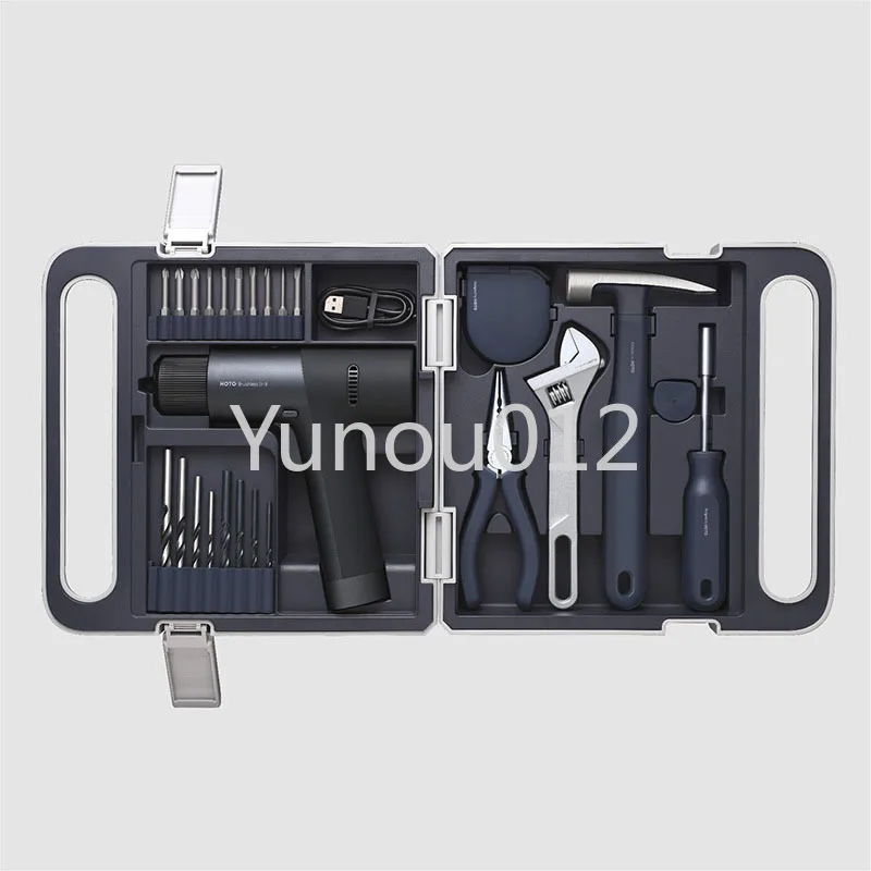 

O50 12V Electric Drill Toolbox Mixed Repair Tool Set Power Hand Tool Kit For Home Installation Tool Needlenose Plier Hamer