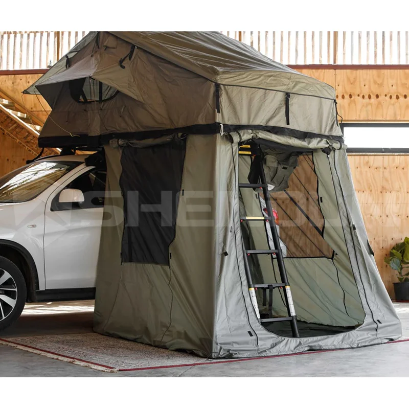 

Shendun big size 3-5 person soft rooftop tent roof tent top outdoor camping roof top car tent OEM Traveling Camping for sale