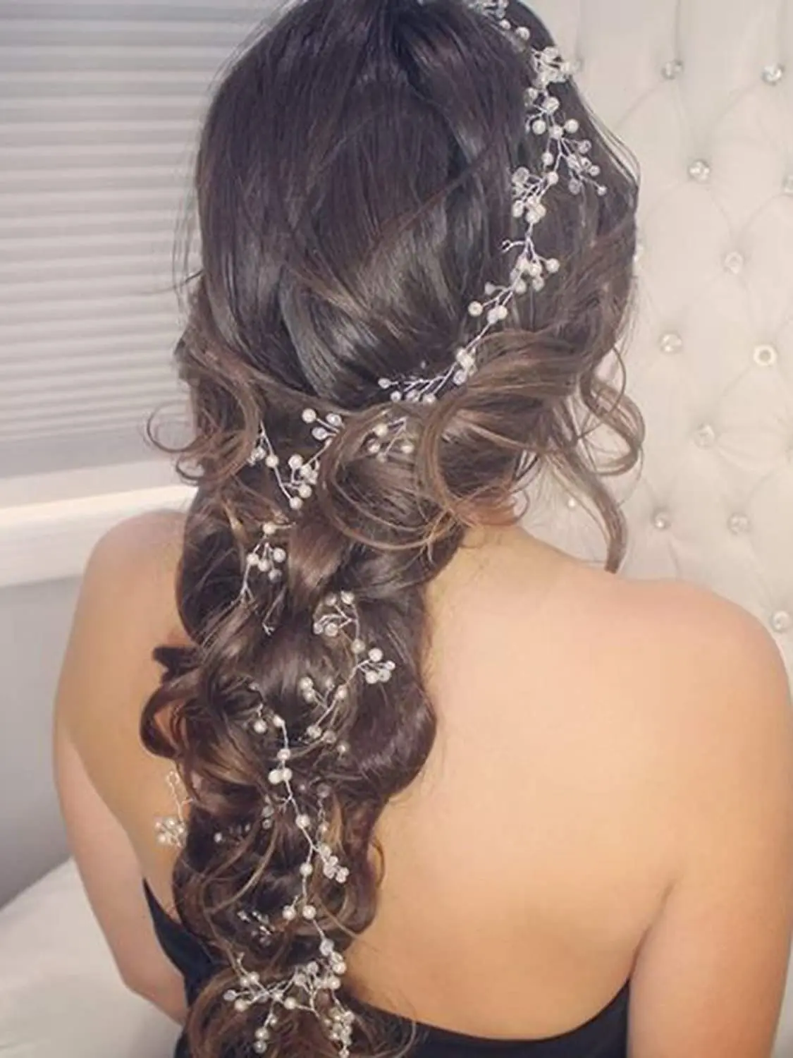 Crown Floral Crystal Pearl Jewelry Headdress Wedding Bride Handmade Hairpin Headband Hair Accessories Hair Ornaments