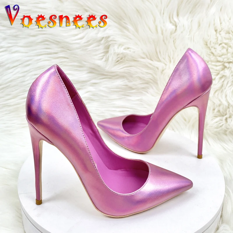 

Magical Color Princess High Heels Illusory Pink Party Dress Shoes 12CM Wedding Bridal Pumps Fashion Women Pointed Toe Stilettos