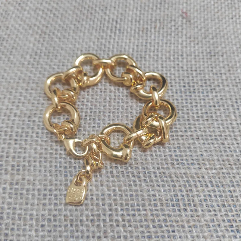 Hot Sale European and American Original Fashion Electroplating 925 Silver Big O-shaped Bracelet Personality Holiday Jewelry Gift