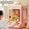 Kids Claw Machine Toys Cartoon Coin Operated Play Game Automatic Doll Machines with Light Music Children Birthday Christmas Gift 1