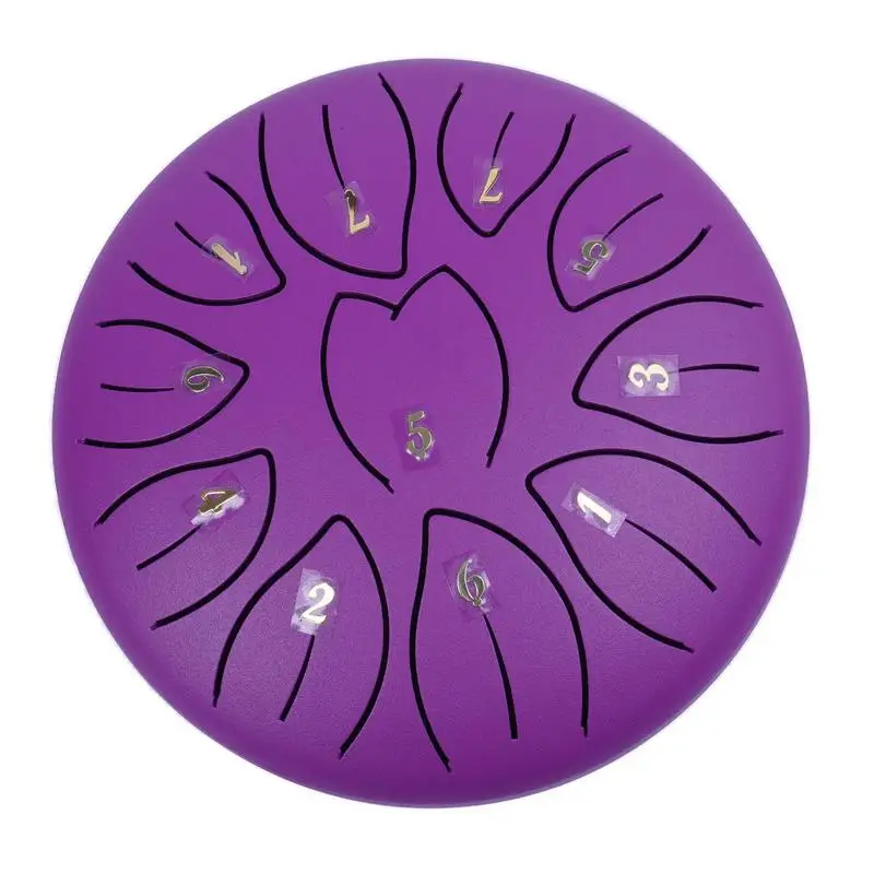 Ethereal Drum Hand Drums 6 inches 11 Notes Rain Drum Instrument Portable Steel Tongue Meditation for Music Education