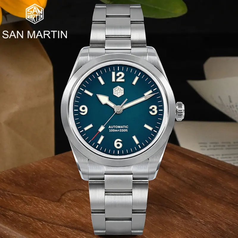 

San Martin 38mm Men Dive Watch Fashion Luxury NH35 Explore Sports Automatic Mechanical Wristwatch Waterproof 100M Sapphire Glass