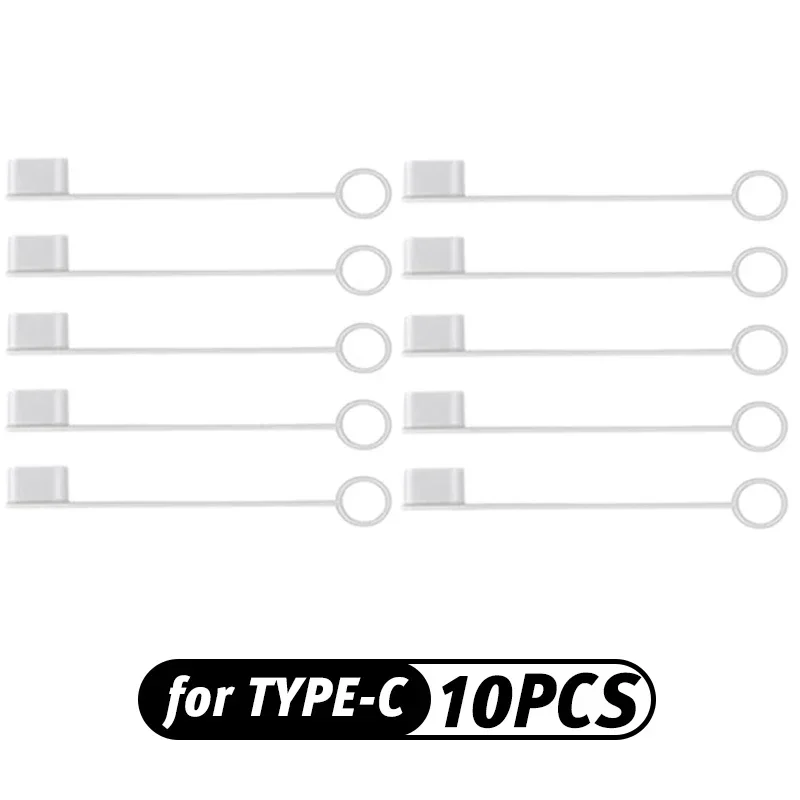 Transparent USB Type-C Dustproof Plug with Anti-Loss Rope