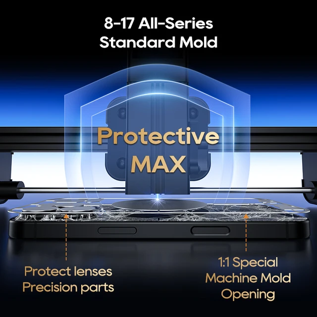 ماكينة ليزر Xwitzeal V8MINI – إزالة الظهر الخلفي (iPhone X-17) مع قوالب حديد 2