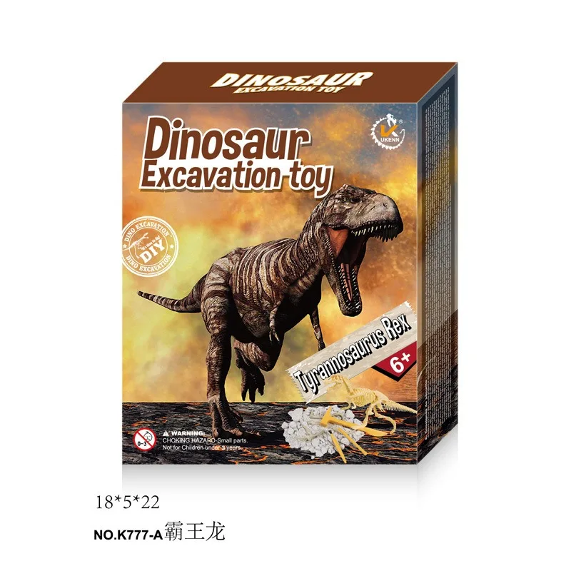 Dinosaur Fossil Excavation Kit Toys Jurassic Animal Skeleton Model Scientific Mining Archaeological Education Game Children Gift 3