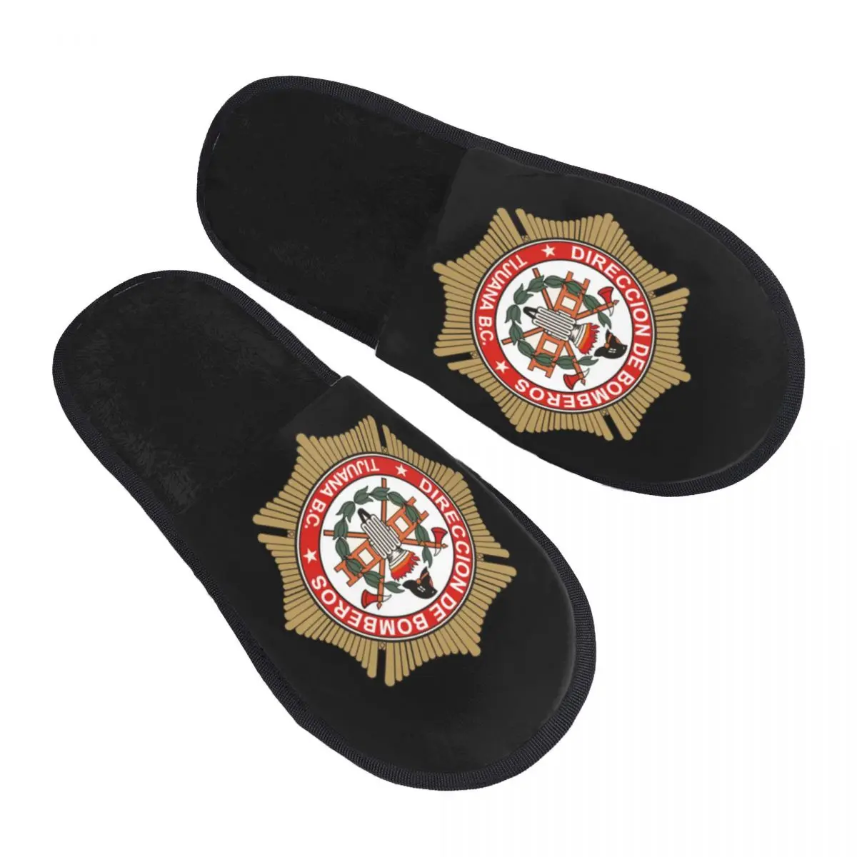 

Bomberos Firefighter House Slippers Women Cozy Memory Foam Fireman Fire Rescue Slip On Bedroom Slipper Shoes