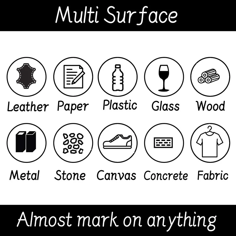 흰색 마커 펜 세트, 유성 방수 흰색 젤 펜, DIY 그래피티 스케치 페인트 마커, 문구 쓰기 학용품, 2.0mm