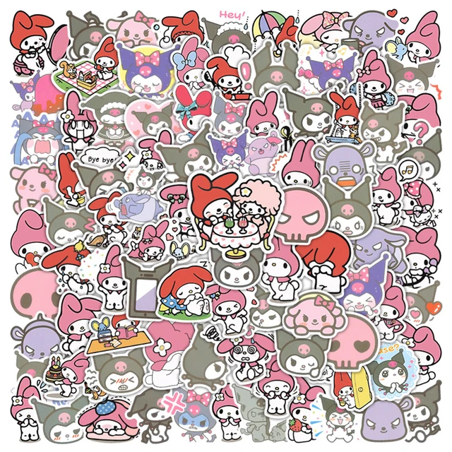 10/30/50/120PCS Anime Cute Kuromi Stickers Cartoon Decals Kids Toy