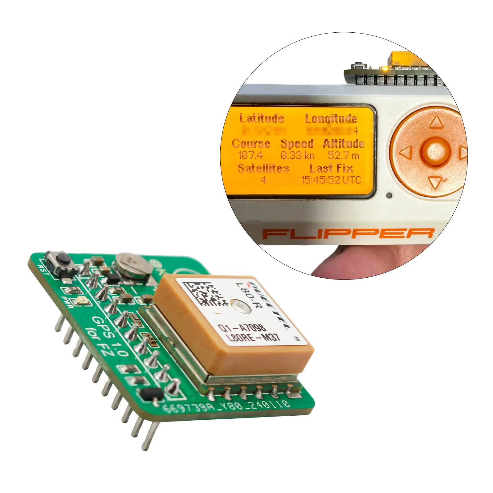 

В новом модуле GPS Flipper Zero используется встроенный антенный модуль с прошивкой