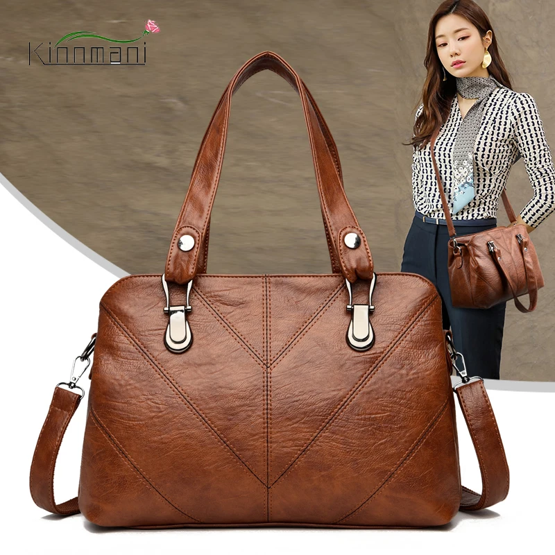 

Retro Women's Handbag New Designer Style Detachable Handheld Ladies Shoulder Bag 3-Layer Large Capacity Messenger Bags for Women