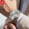 OLEVS 7062 Business Men's Watches Waterproof Weekly Calendar Automatic Mechanical Watch Waterproof Stainless Steel Roman Scale 3