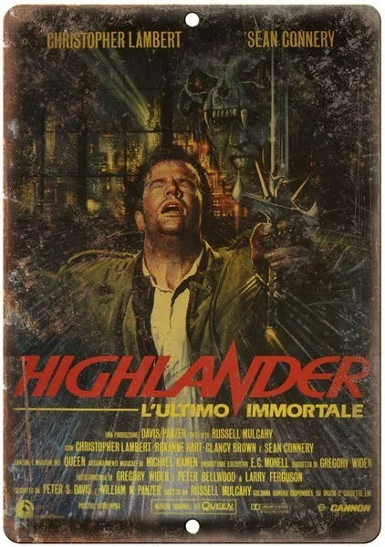 

Retro Highlander Movie Tin Sign Art Wall Decoration Vintage Home Decor Posters
