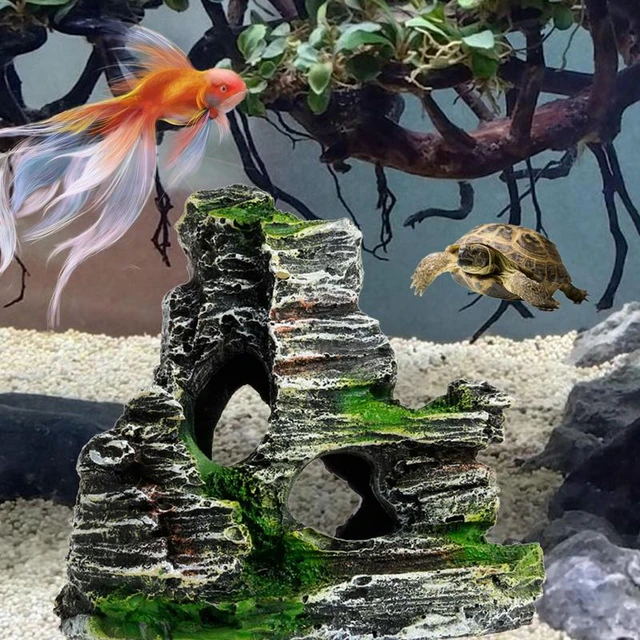 Aquarium Landscape Rocks Aquarium Rocks For Fish Tank Decor Realistic  Rockery Caves Fish Tank Centerpiece Decoration For Fresh - AliExpress