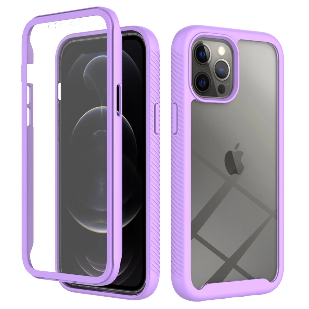 Case For iPhone 13 12 Pro Max 11 X XR 8 7 Plus SE Full-Body Rugged Shockproof Case with Built in Screen Protector Military Grade- Sb6bd7a6e80da45f69da85bb7f62c4612T