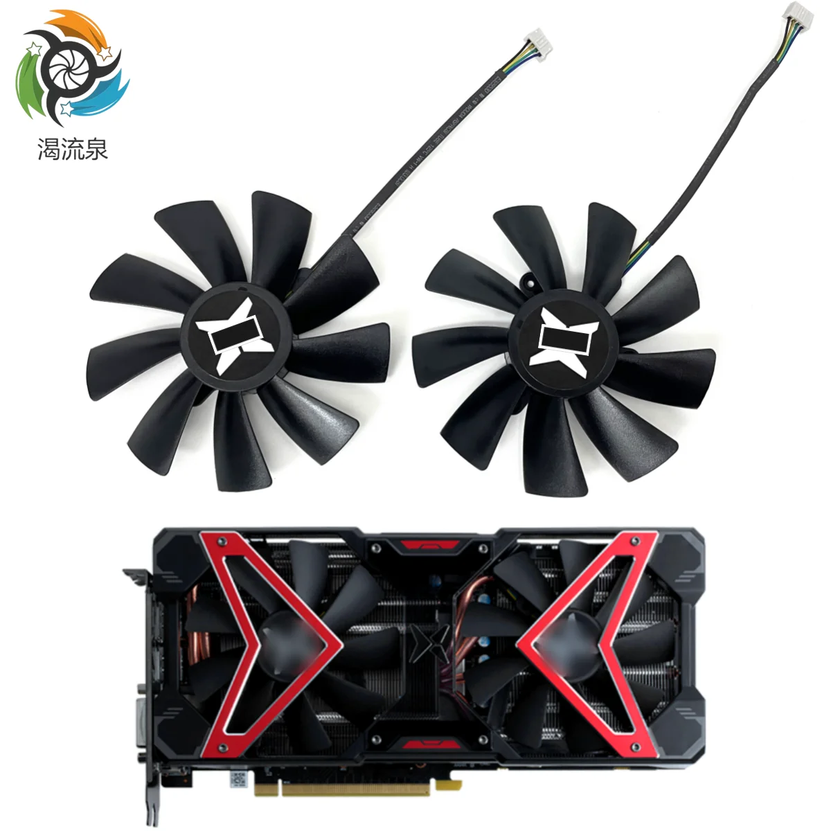 

New 100MM 4PIN Cooling Fan GAA8S2U 0.46A 12V RX590 GPU FAN For DATALAND RX 580 RX 590 GME 8G Graphics Card Cooler Fan