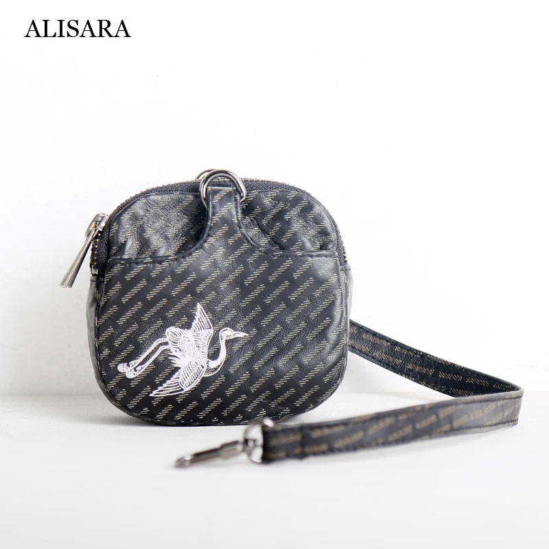 

Storage Coin Purses Women Sheepskin Leather Credit Card Wallet Men Mini Hand Bag Casual Coin Pouch