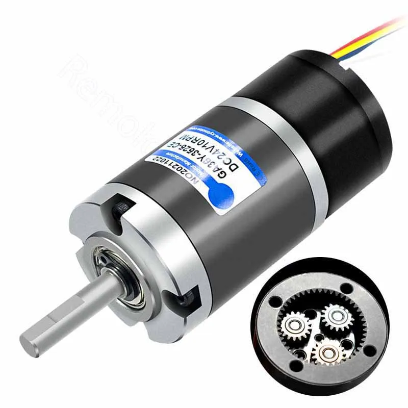 Dc 12v 24v Gear Motor Brushless 81621rpm Cw Ccw Speed