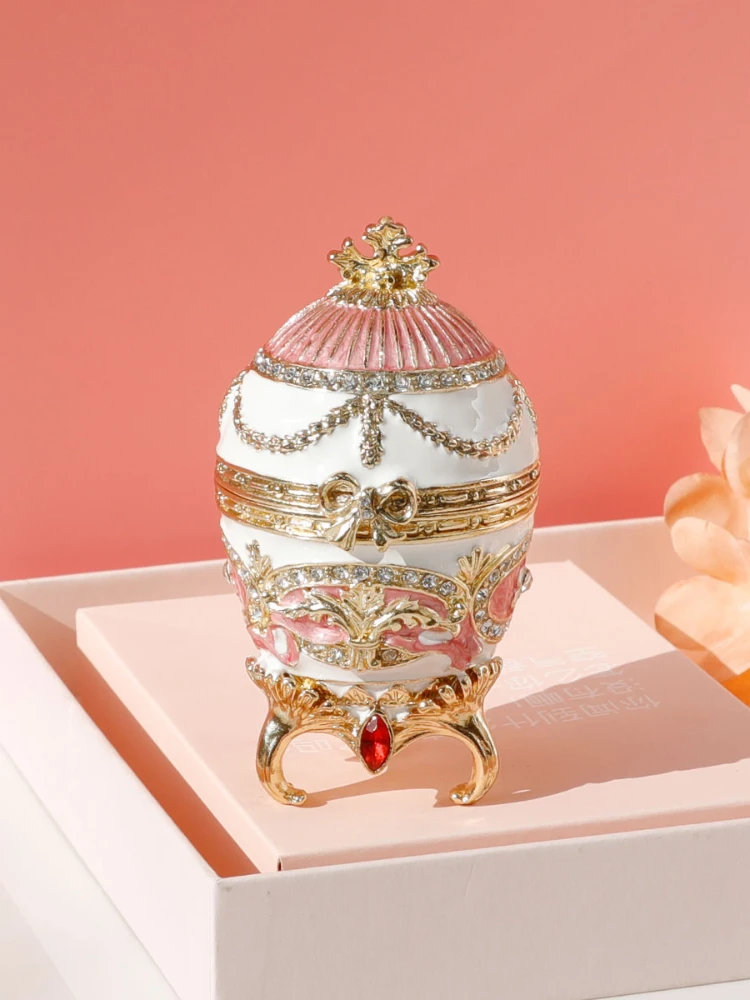 

Egg Jewelry Box Enamel Color Craft Easter Gift Egg Jewelry Box Metal Crafts