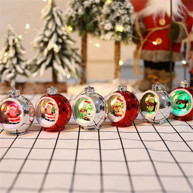 New Year 2023 Hollow LED Christmas Ball Christmas Decoration for Home