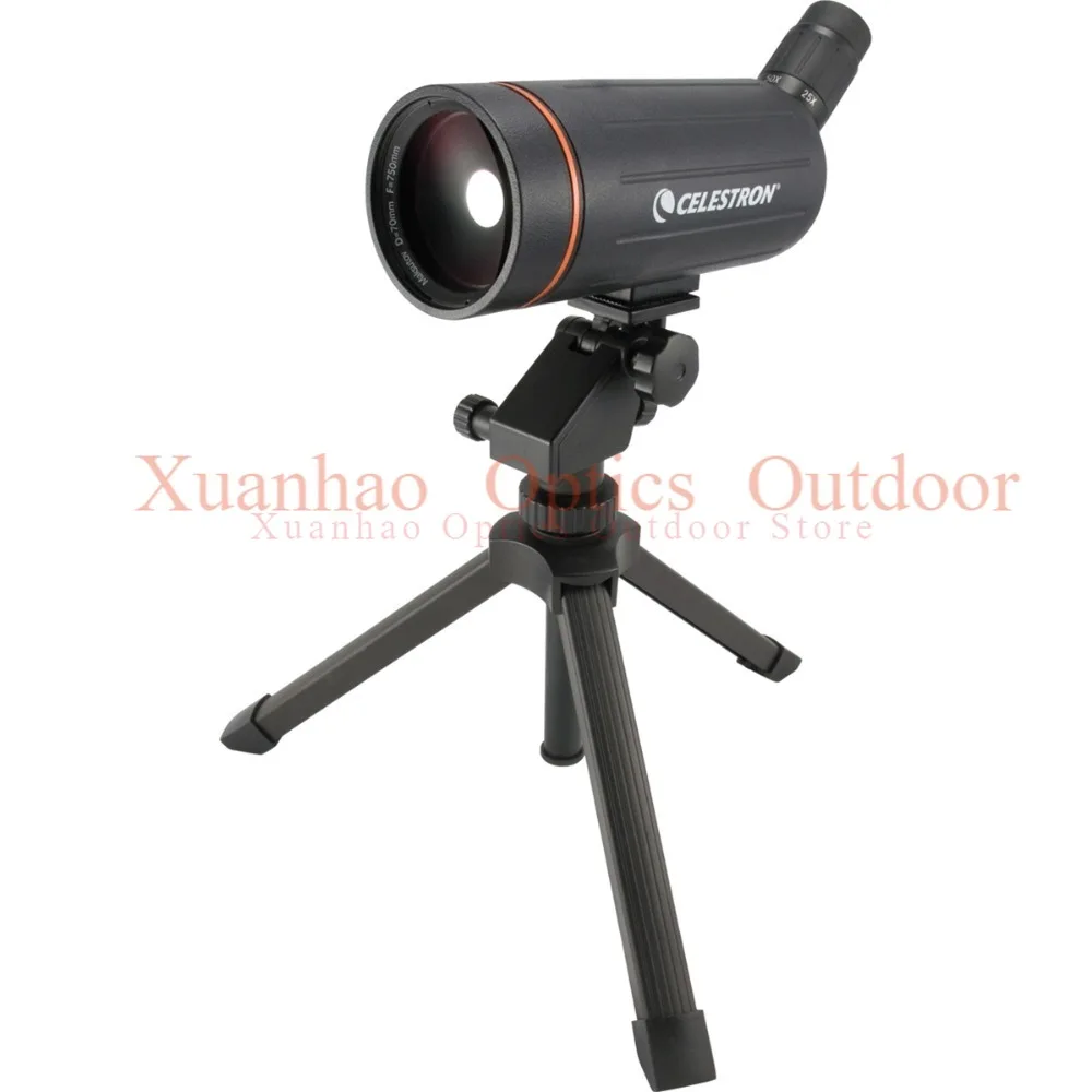 

Celestron C70 Mini Mak bird watching mirror target mirror 25X-75X continuous zoom can be pulled in and out with desktop tripod