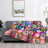 Sing 2 Movie All Characters Knitted Blankets Flannel Cartoon Cute Super Soft Throw Blankets for Outdoor Travel Bed Rug 1