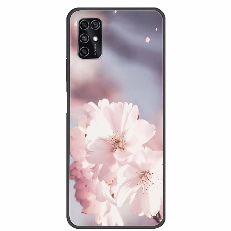 Black Silicon TPU Soft Phone Cover with Cartoon Design