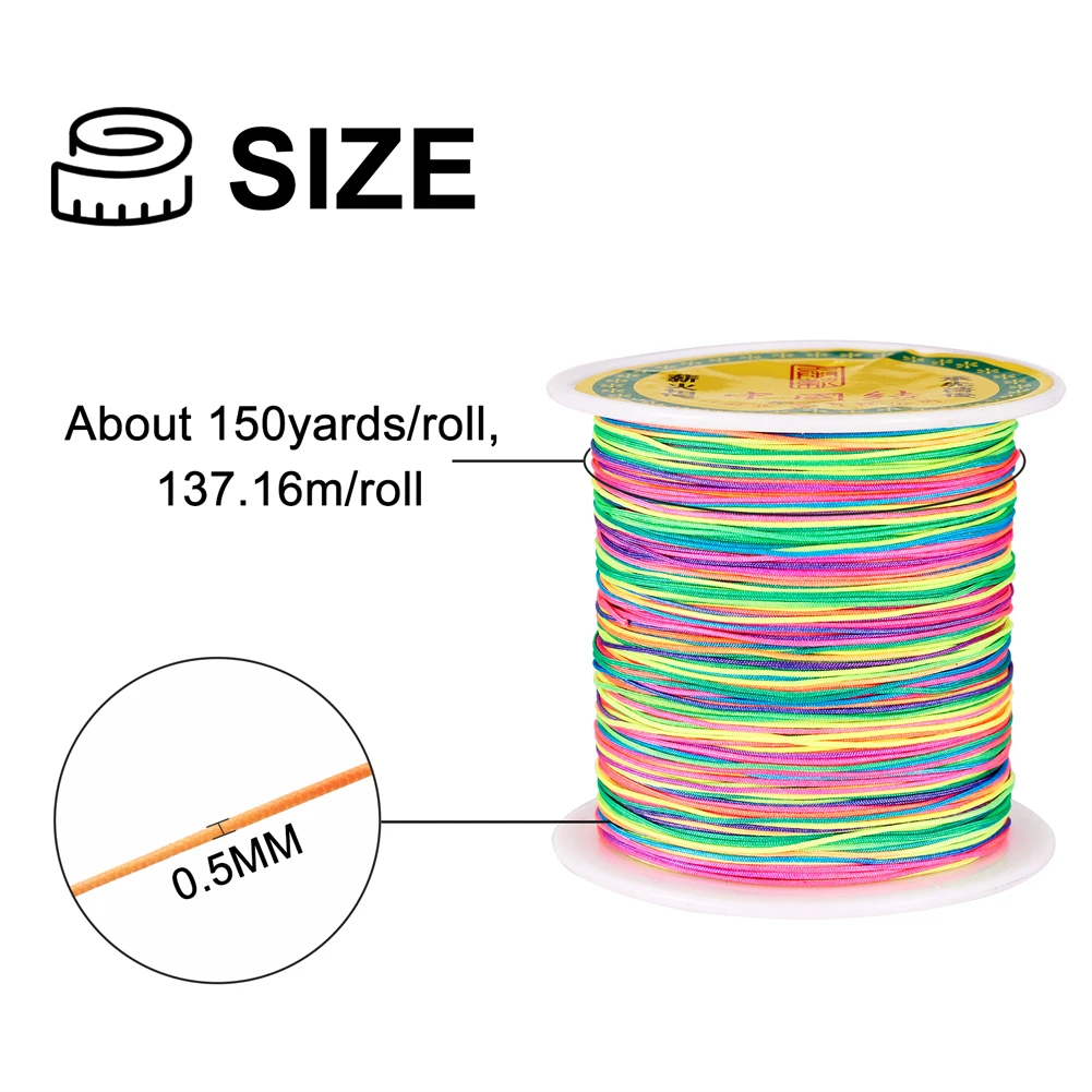 95meters/Roll 0.8mm Nylon Cords Beading Thread String For Diy Jewelry  Making Woven Bracelet Necklace Handmade Craft Accessories - AliExpress