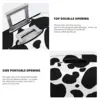 Black And White Cow Print Suitcase Cover Vacation Cow Spots Pattern Fun Luggage Case Travel Protector 4