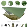 Camping Hammock with Net and Rain Fly Rhombus Waterproof Tarp Tent Shade Outdoor  Hammock Portable Hammock with Mosquito Net 1
