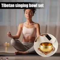 Tibetan Singing Bowl Set Stress Relief Tool Yoga Meditation Chanting Bowl For Yoga Chakra Healing Mindfulness Stress Relief