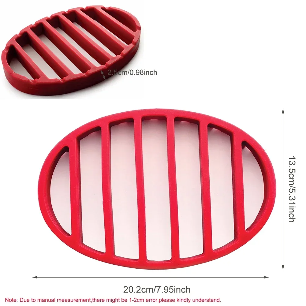 Bbq rack 1PC Oval silicone roasting rack for baking pan turkey grill cooking accessories