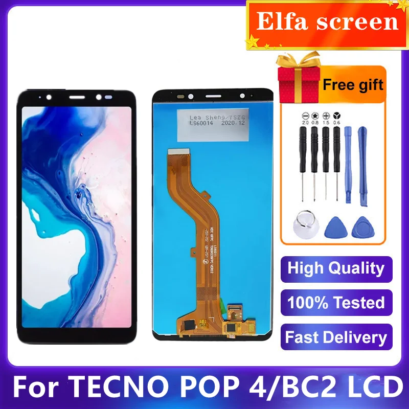 ЖК-дисплей для infinix Tecno POP 4 BC2, дисплей для infinix Tecno POP 4 BC2, сменный ЖК-дисплей