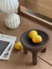 Modern Simple Style Home Decoration Fruit Tray Wabi-Sabi Retro Storage Rack Handwork Wooden Pallet Living Room Tray Size 21x19cm 3