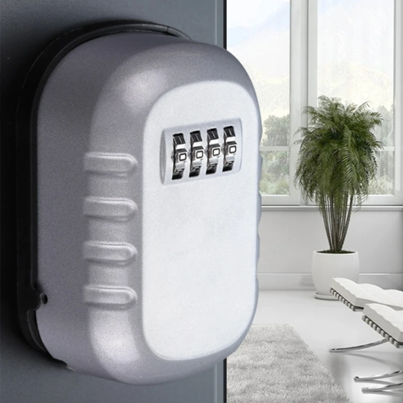 

Настенный ящик для ключей с 4-значным кодовым замком для хранения ключей Сейф для ключей