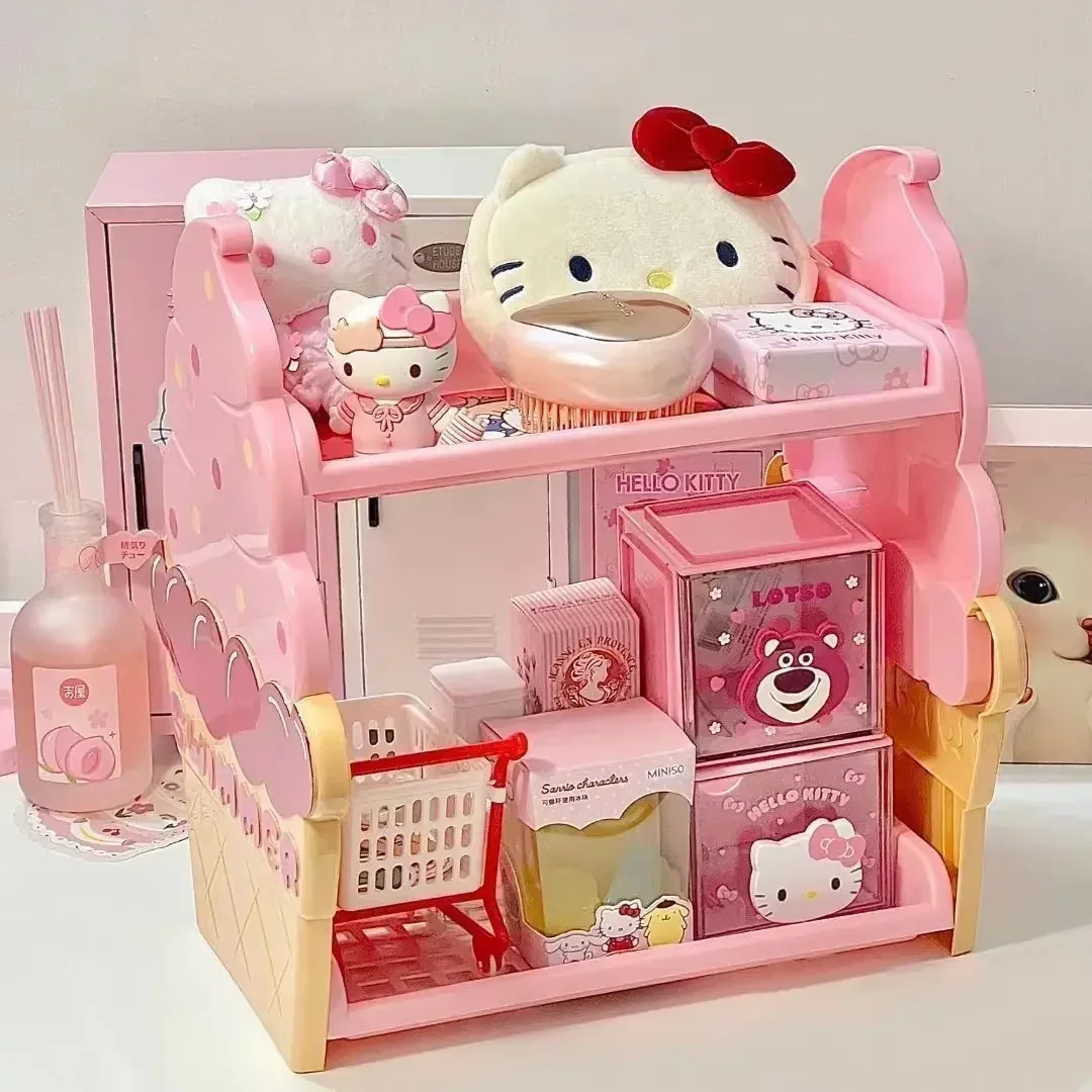 ハローキティ収納ラック Mioiso アニメ周辺機器デスクトップダブル