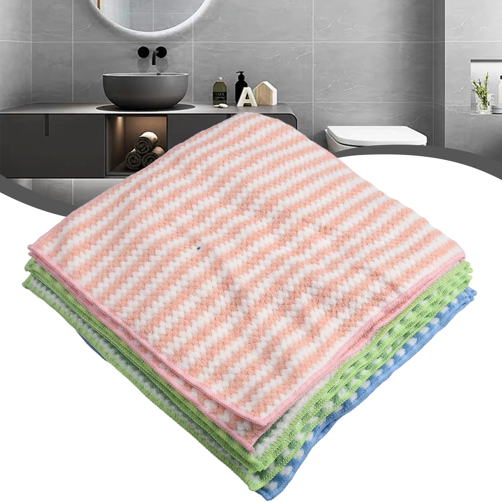 

Rag Kitchen Towels Cleaning Tools Household Supplies Random Color Reused 10pcs 30X30cm High Quality Microfiber