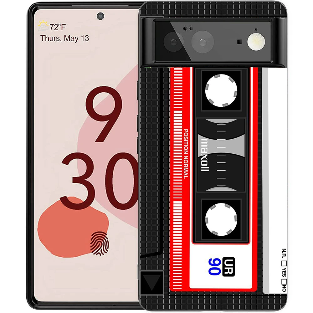 Retro Cassette Tape Style Shockproof Silicone Phone Case Cover