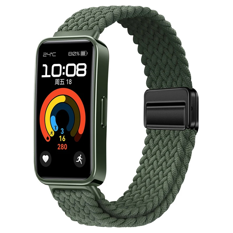 Nylon Braided Adjustable Magnetic Buckle Bracelet Wristband Accessory