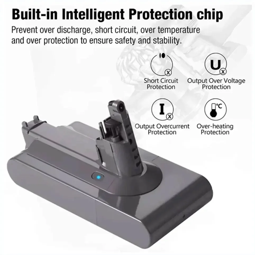 For Dyson V11 SV14 Series 25.2V Rechargeable Battery 6800mAh Suitable Vacuum Cleaner Replacement Battery V11 970145-02 2
