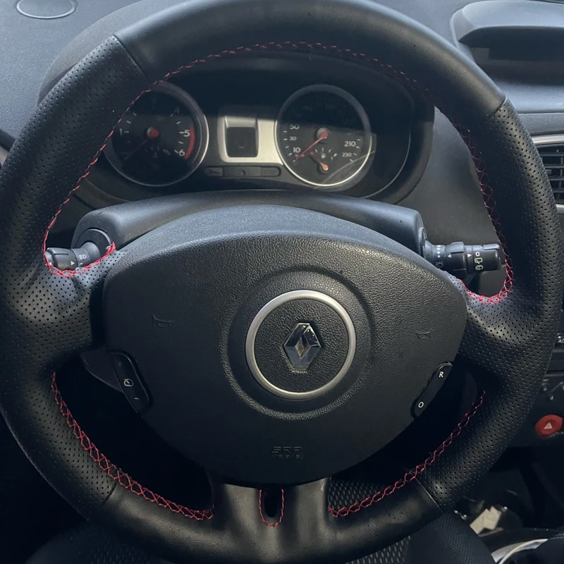 

Противоскользящая черная оплетка из искусственной кожи для Renault Clio 3 2005 2006 2007 2008 2009 2010 2011 2012