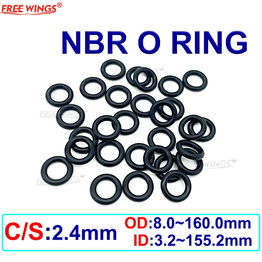 

NBR O ring Seal CS2.4mm Thickness OD8.0mm~160.0mm High temperature resistance, acid and alkali resistance, customizable