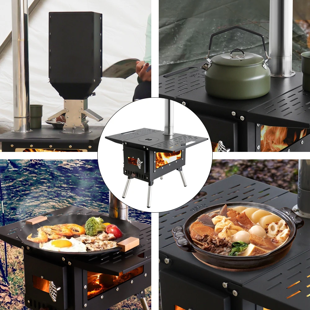 Folding Wood Stove Grill 3
