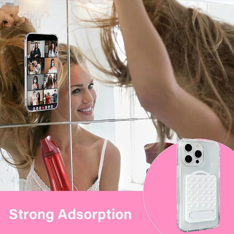 Multi-Functional Suction Cup Phone Stand with Silicone Cover