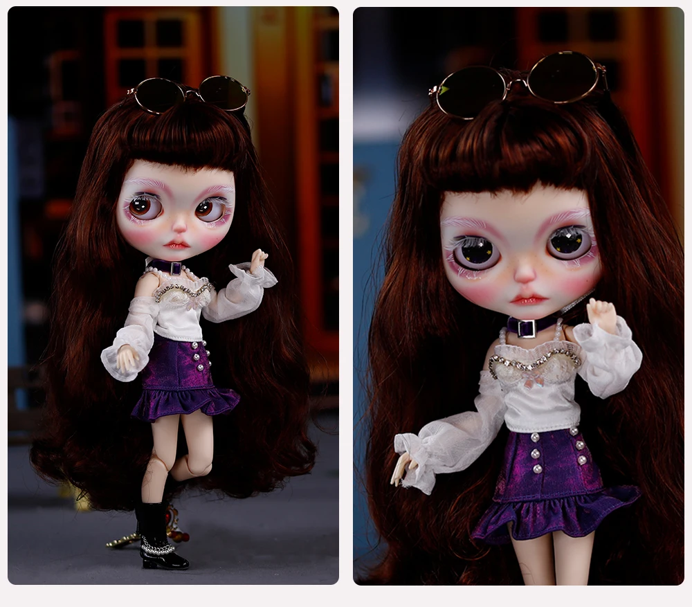 Esther - Premium Custom Neo Blythe Doll with Ginger Hair, White Skin & Matte Cute Face 7