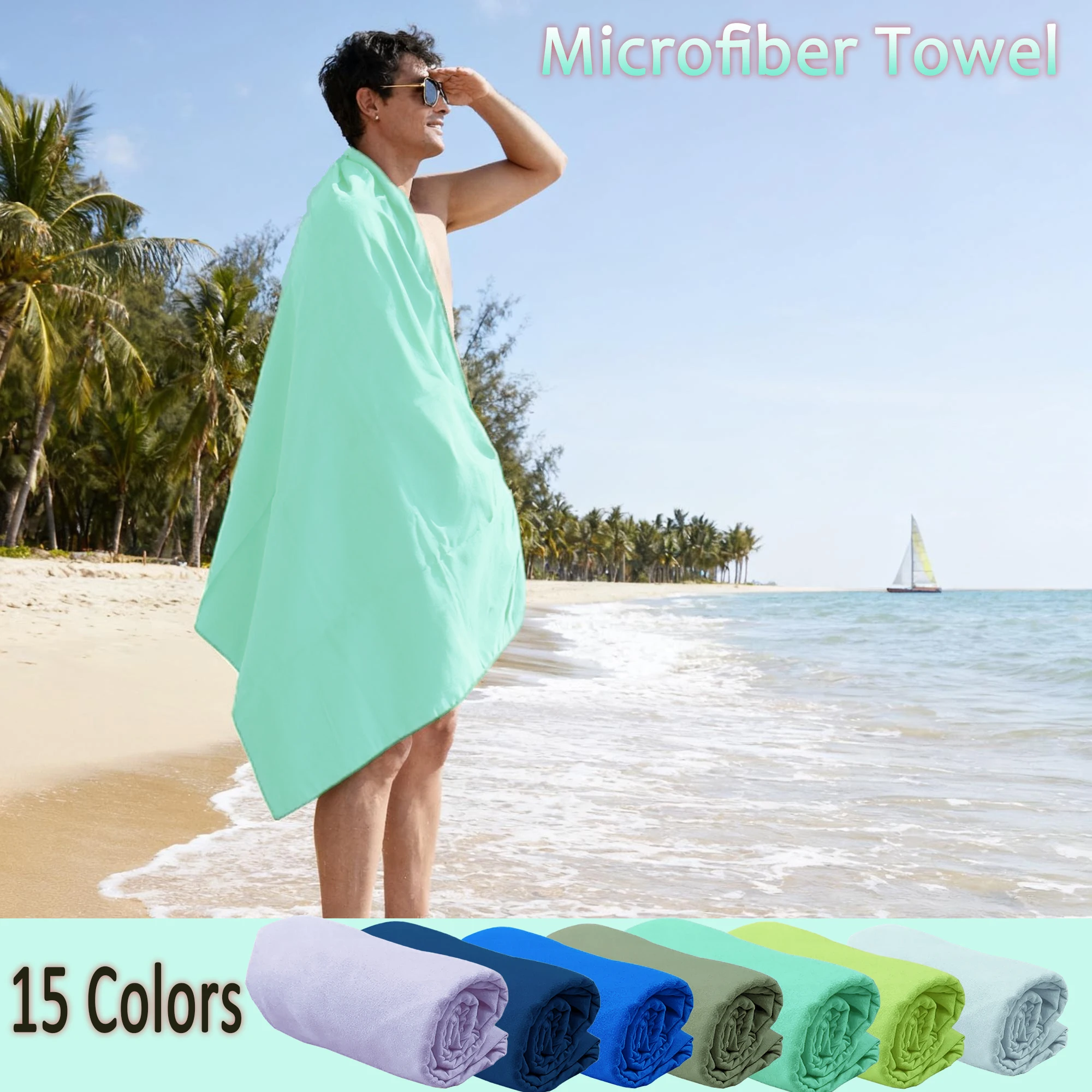 Microfiber Quick Dry Towel Hight Quality Beach Towel Outdoor Sports 6 Sizes Fitness Gymnastics Jogging Swimming Yoga